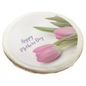 Custom Tulips Happy Mother's Day Sugar Cookie (Angled)