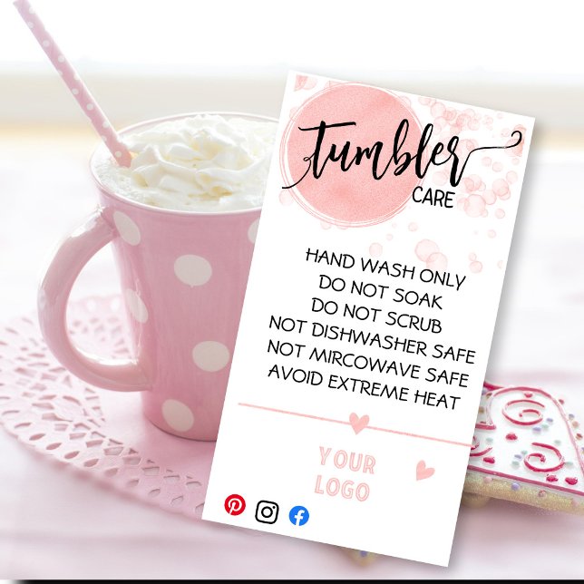 custom TUMBLER CARE instruction CARDS (Creator Uploaded)