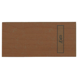 CUSTOM Tumeric + Ginger Swirl Motif Wood Flash Drive