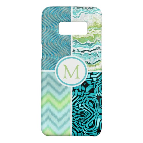 Custom Turquoise Blue Lime Green Pattern Art Case_Mate Samsung Galaxy S8 Case