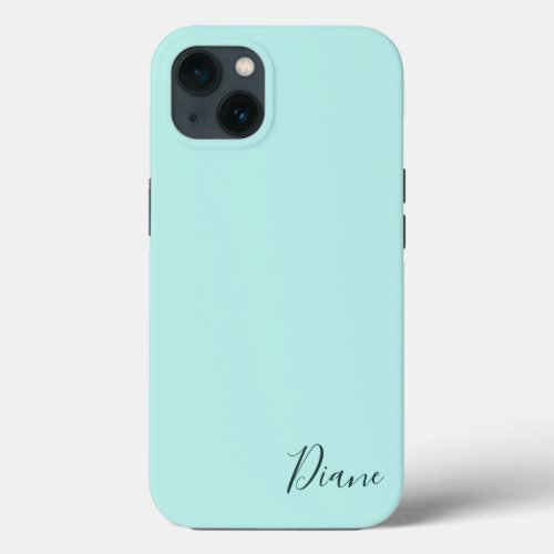 Custom Turquoise iPhone 13 Case