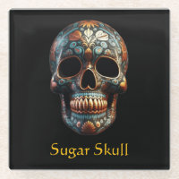 Custom Turquoise Gold Día de los Muertos Skull
