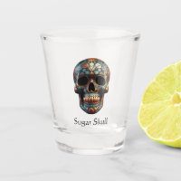 Custom Turquoise Gold Día de los Muertos Skull
