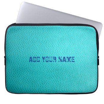 Custom Turquoise Neoprene Laptop Sleeve 13 Inch by MushiStore at Zazzle
