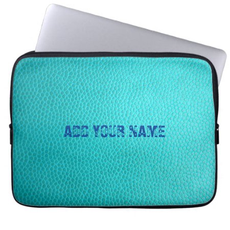 Custom Turquoise Neoprene Laptop Sleeve 13 Inch