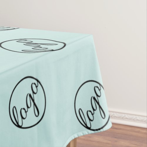 Custom Turquoise Trade Show Logo Business Tablecloth