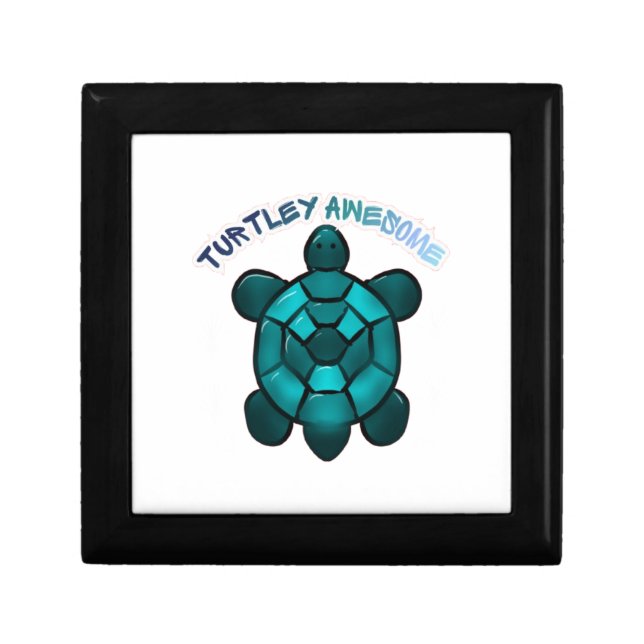 Custom Turtle Cute Pun Funny Animal Gift Box (Front)