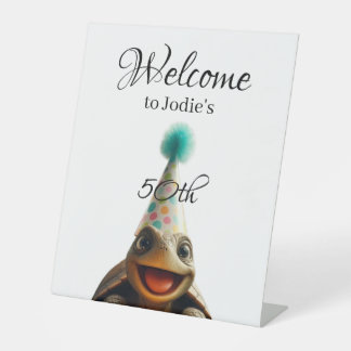 Custom Turtle Party Welcome Sign