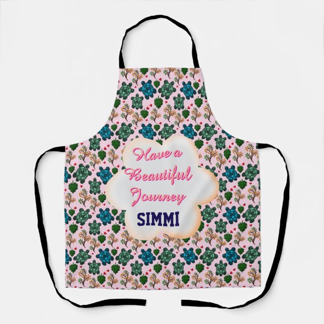 Custom turtle pattern  apron (Front)