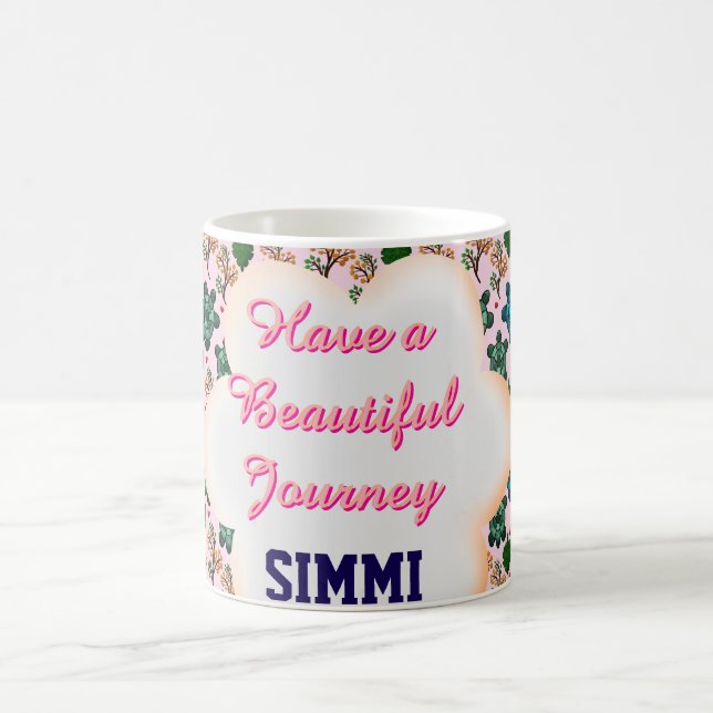 Custom turtle pattern  coffee mug (Center)