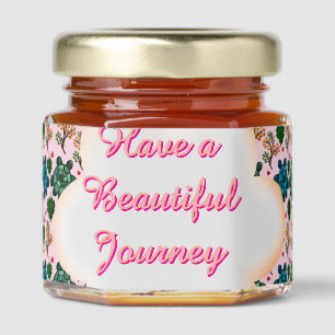 Custom turtle pattern honey jar favors