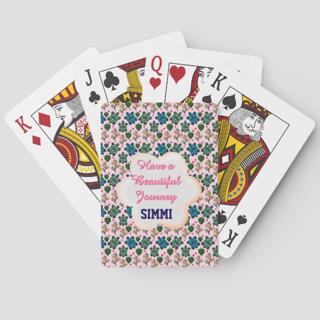 Custom turtle pattern  poker cards (Back)