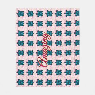 Custom turtle pattern Sherpa Blanket