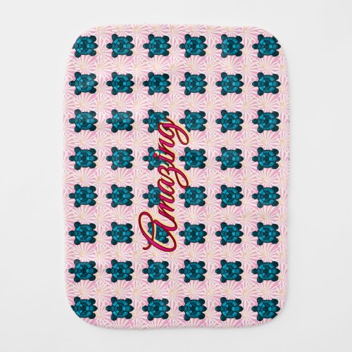 Custom turtle pattern Sherpa Blanket