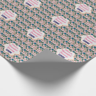 Custom turtle pattern wrapping paper