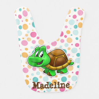 Custom Turtle Spotted Baby Bib