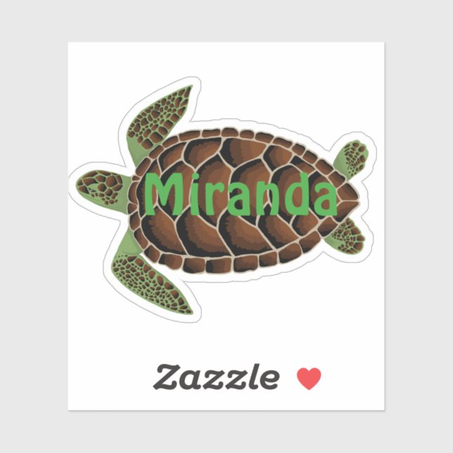Custom Turtle Sticker (Sheet)