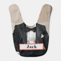 custom tuxedo Baby Bib for newborn baby boy