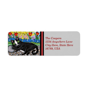 Custom Tuxedo Cat Return Address Labels