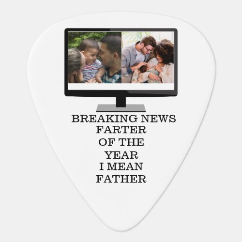 Custom TV farter of the year funny dad 2 photo Guitar Pick