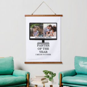 Custom TV farter of the year funny dad 2 photo Hanging Tapestry