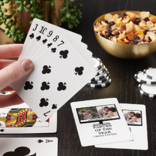 Custom TV farter of the year funny dad 2 photo Poker Cards