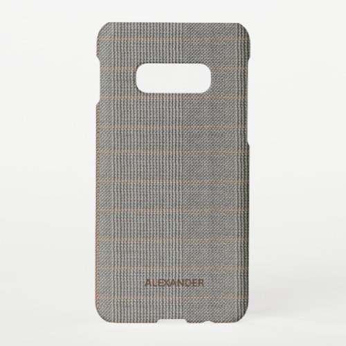 Custom Tweed Look Mens Womens Budget Samsung Galaxy S10E Case