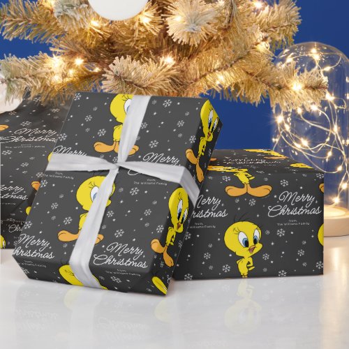 Custom TWEETY Bird Merry Christmas Wrapping Paper