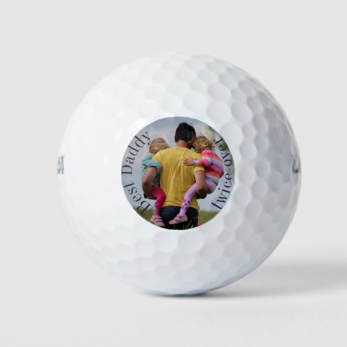 Custom Twins Photo Fathers Day Gift Golf Balls