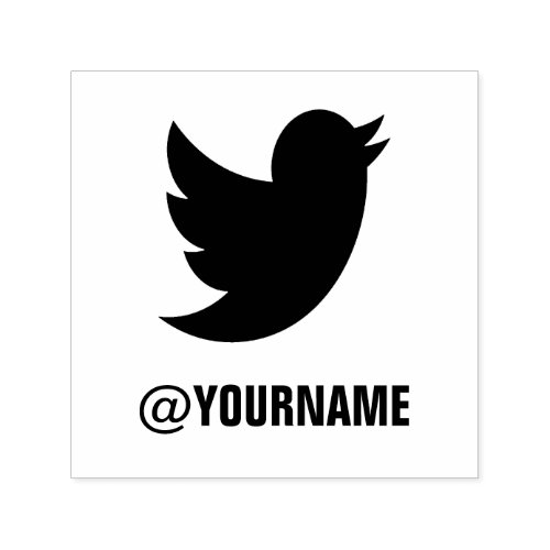 Custom Twitter Name Follow me on Twitter Self_inking Stamp