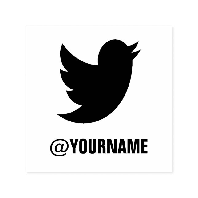 Custom Twitter Name, Follow me on Twitter Self-inking Stamp (Design)