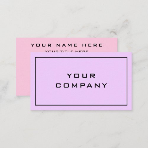 Custom Two Colors Business Card _ Choose Colors