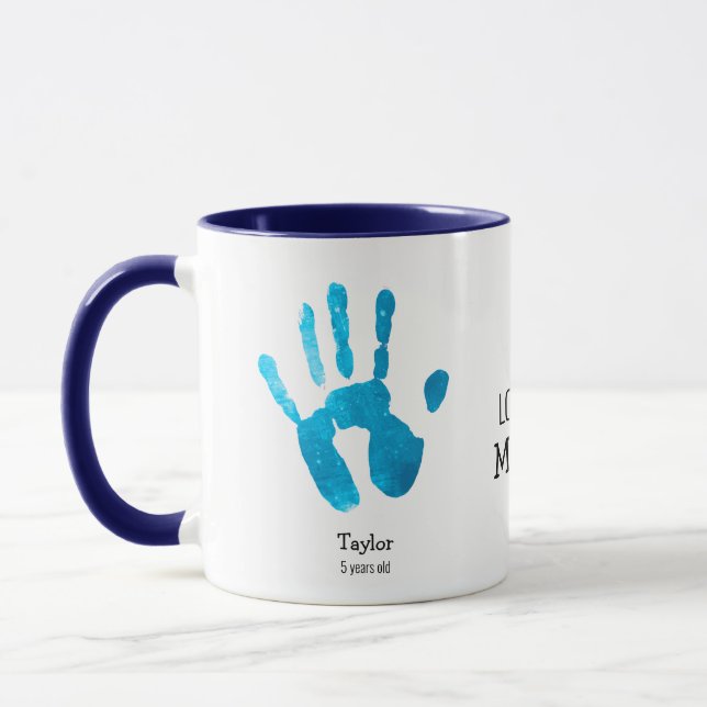 Custom Two handprints We love you, Mommy!  Mug (Left)