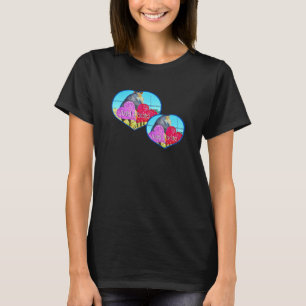 Custom Two Heart Photo Frame modern love T-Shirt
