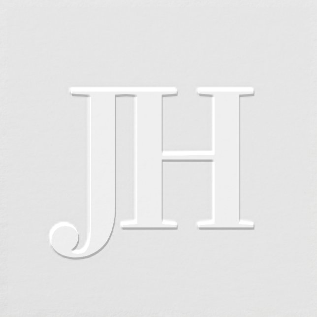 Custom Two Letter Initials Monogram Embosser (Design)