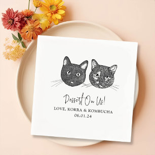 Custom Two Pet Cocktail Napkins Wedding