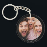 Custom Two Photo Double Sided Acrylic Keychain<br><div class="desc">Easily add your images to this keychain template. this model allows for a different photo on the front and back of the keychain. Great gift for family, friends, parents, grandparents, wife and children.</div>