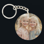 Custom Two Photo Double Sided Acrylic Keychain<br><div class="desc">Custom two photo double sided keychain personalize by replacing the both sample/placeholder photos with your own photos.</div>
