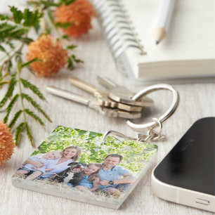 Custom Two Photo Double Sided Acrylic Keychain