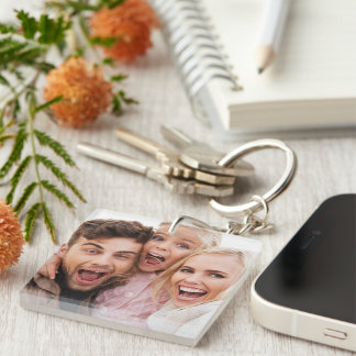 Custom Two Photo Double Sided Acrylic Keychain