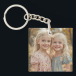 Custom Two Photo Double Sided Acrylic Keychain<br><div class="desc">Custom two photo double sided keychain personalize by replacing the both sample/placeholder photos with your own photos.</div>