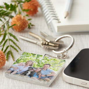 Custom Two Photo Double Sided Acrylic Keychain