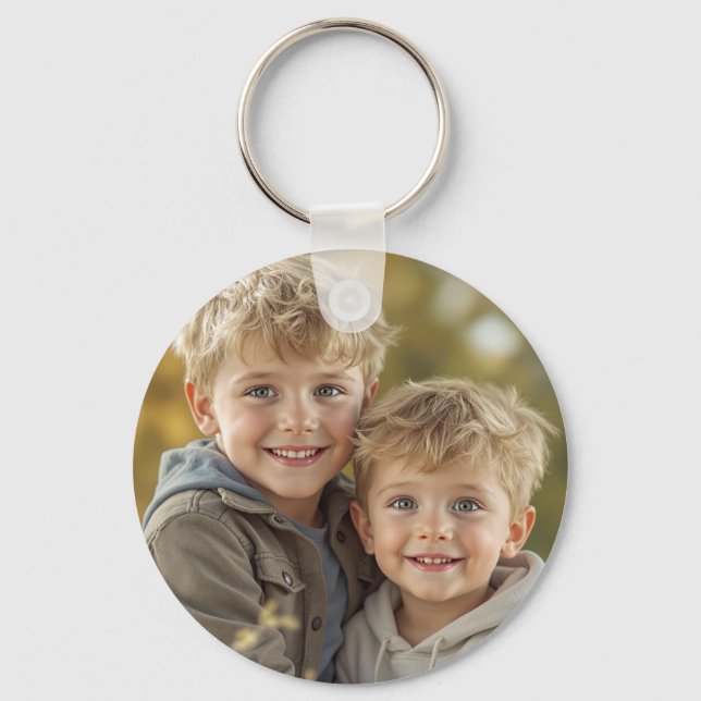 Custom Two Photo Double Sided Aluminium Keychain (Front)