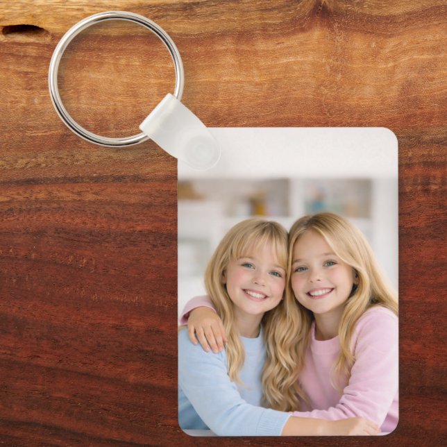 Custom Two Photo Double Sided Aluminium Keychain (Front)