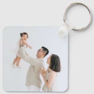 Custom Two Photo Double Sided Aluminum Keychain