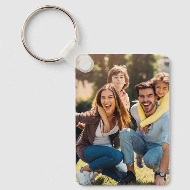 Custom Two Photo Double Sided Aluminum Keychain (Front)
