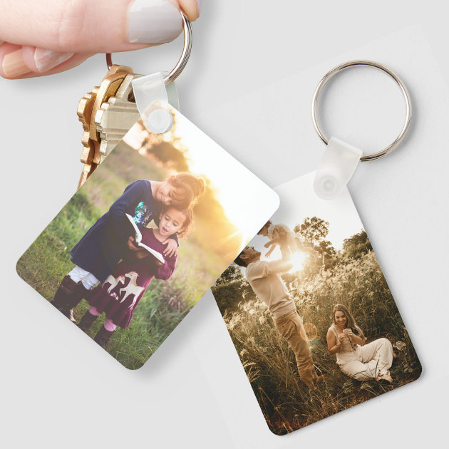 Double sided hot sale keychain photo