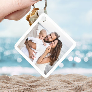 Custom Two Photo Double Sided Aluminum Keychain