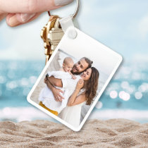 Custom Two Photo Double Sided Aluminum Keychain