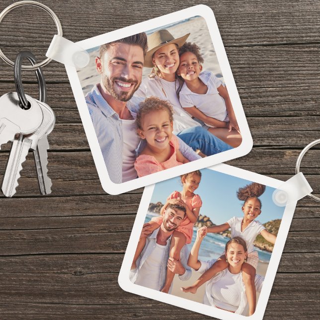 Custom Two Photo Double Sided Family Photo Keychain (Custom Two Photo Double Sided Family Photo keychain)